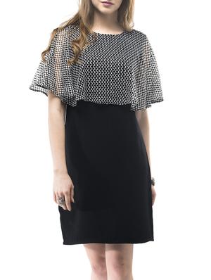 mesh caped sheath dress - 14890919 - Standard Image - 2