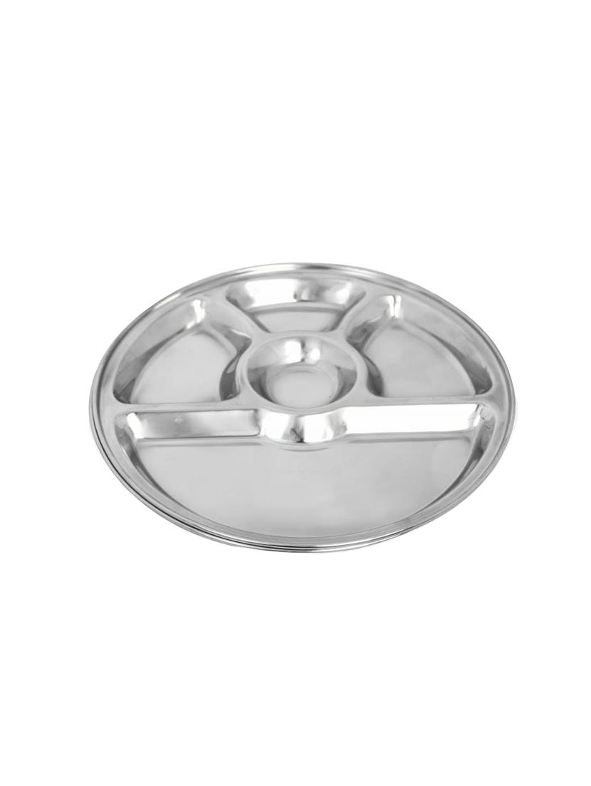 Hazel steel 5 Compartment Dinner Plate, 2Pc - 14892351 - Zoom Image - 2