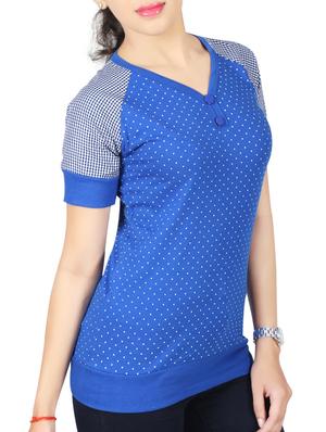 blue printed tee - 14893162 - Standard Image - 2