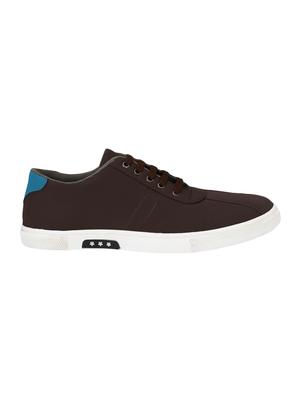 brown leatherette lace up sneaker - 14893352 - Standard Image - 2