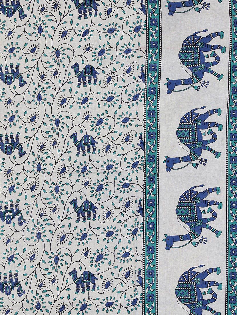 Ethnic Print Cotton Single Bedsheet - 14893411 - Zoom Image - 2