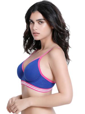 blue solid bra - 14893659 - Standard Image - 2