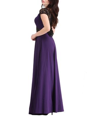 lace panel back bow gown - 14893752 - Standard Image - 2