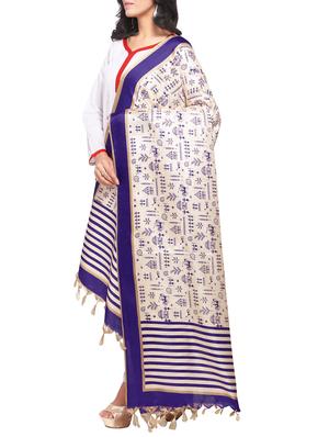 blue art silk printed dupatta - 14894024 - Standard Image - 2