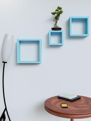 Wooden Nesting Square Wall Shelf Set of 3 - 14894303 - Standard Image - 2