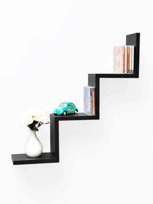 W Shaped Zigzag Floating Wall Shelf - 14894329 - Standard Image - 2