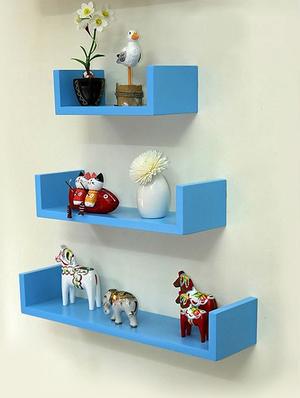 Set of 3 U Shape Wall Shelves - 14894376 - Standard Image - 2