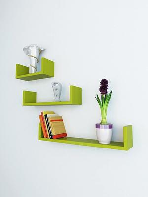 Set of 3 U Shape Wall Shelves - 14894377 - Standard Image - 2