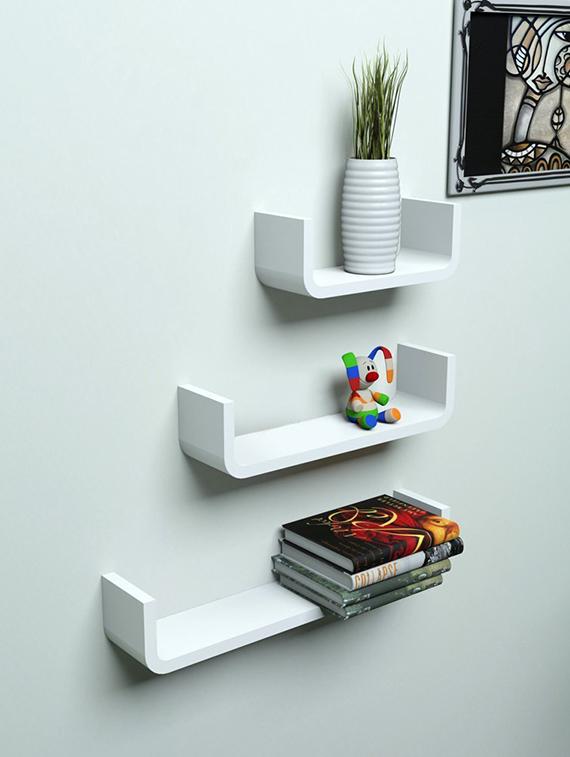 Set of 3 U Shape Wall Shelves - 14894386 - Zoom Image - 2