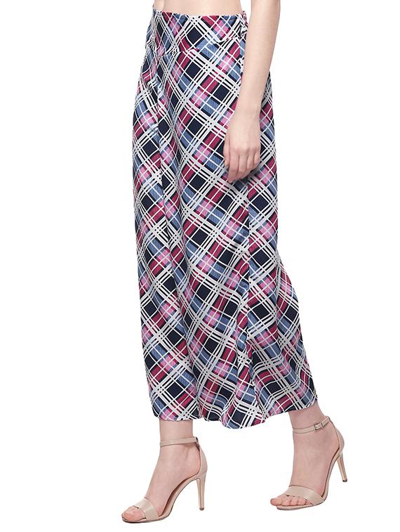 multi colored checkered palazzo - 14894696 - Zoom Image - 2