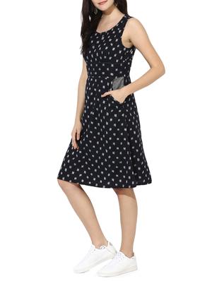 black cotton aline dress - 14894727 - Standard Image - 2