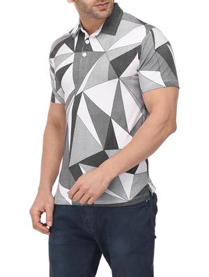 grey cotton all over print tshirt - 14895203 - Standard Image - 2