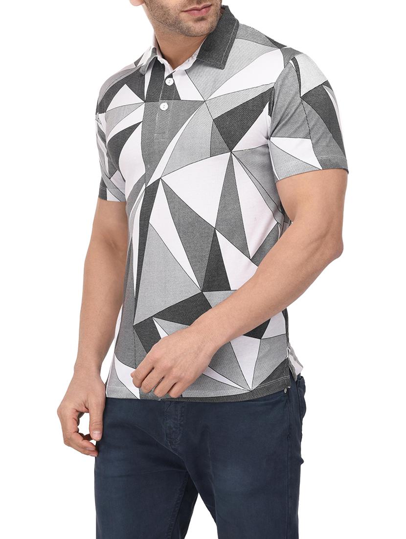 grey cotton all over print tshirt - 14895203 - Zoom Image - 2