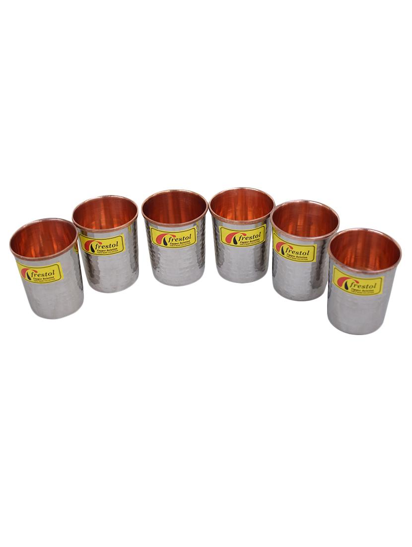 Copper Hammered Glasses (Set of 6) - 14895565 - Zoom Image - 2