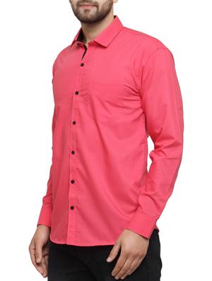 pink cotton casual shirt - 14895795 - Standard Image - 2