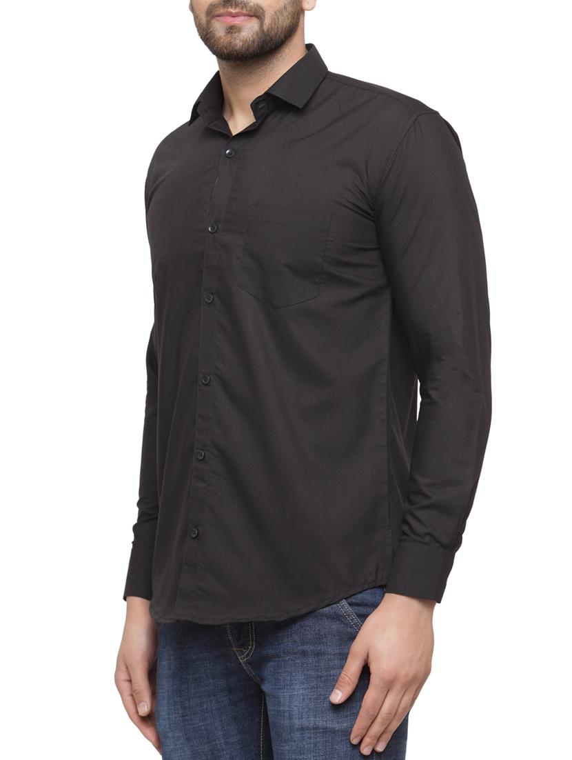 black cotton casual shirt - 14895796 - Zoom Image - 2