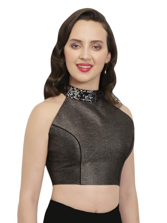 black silk embroidered blouse - 14896493 - Zoom Image - 2
