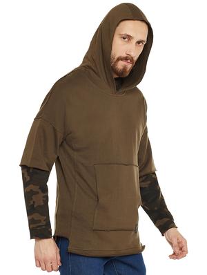 olive green cotton t-shirt - 14896848 - Standard Image - 2