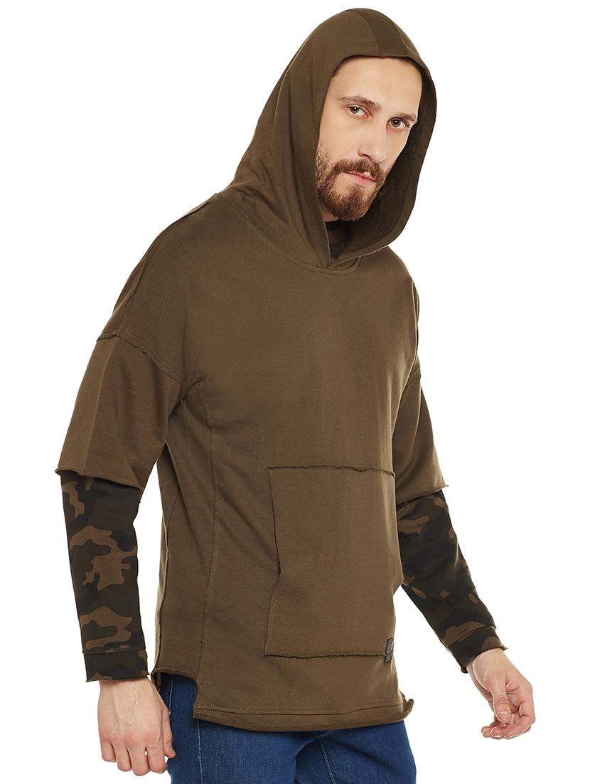 olive green cotton t-shirt - 14896848 - Zoom Image - 2