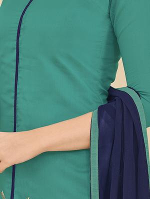 Embroidered unstitched churidaar suit - 14898134 - Standard Image - 2