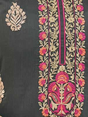 Embroidered unstitched churidaar suit - 14898135 - Standard Image - 2