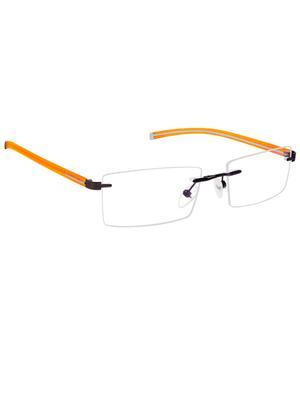 Cardon Gunmetal Rectangular Rimless EyeGlass - 14898211 - Standard Image - 2