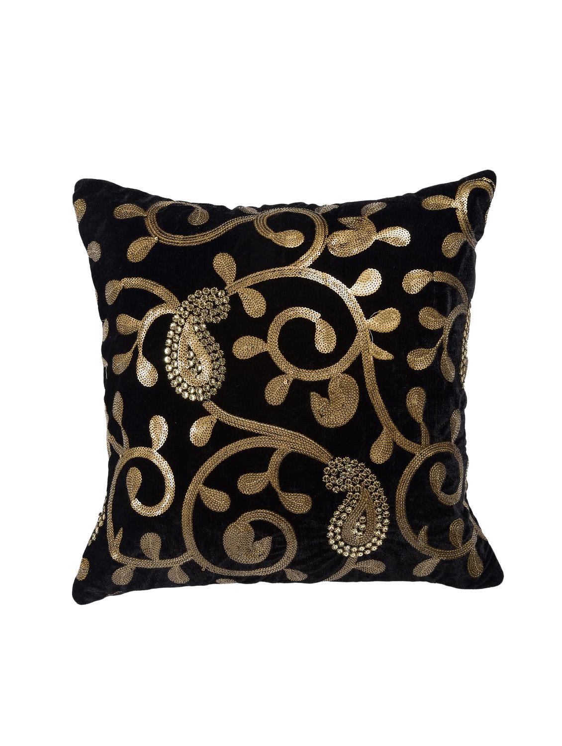 Black Set of 5 Cushion Covers - 14898867 - Zoom Image - 2