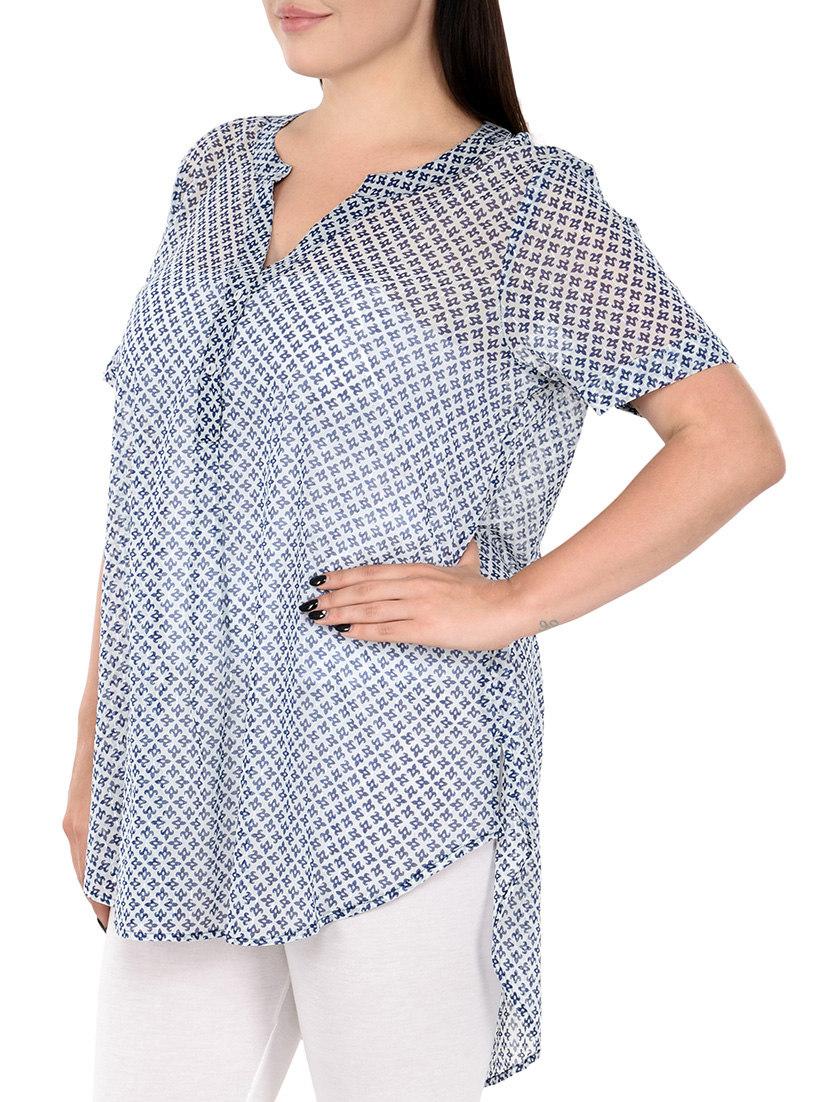 button detail high low plus tunic - 14898875 - Zoom Image - 2