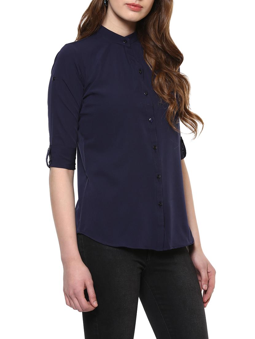navy blue casual shirt - 14900634 - Zoom Image - 2