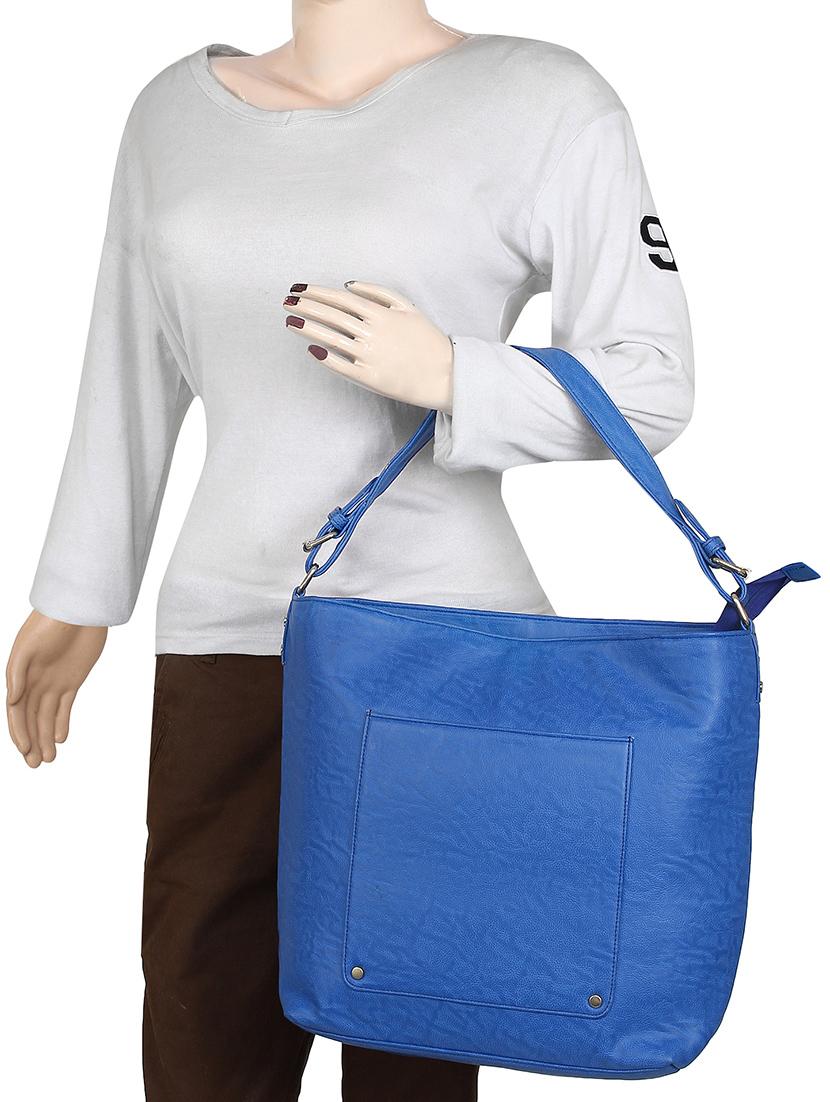 blue leatherette hobo handbag - 14900725 - Zoom Image - 5