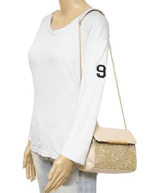 beige leatherette regular sling bag - 14900743 - Standard Image - 5