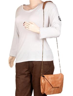tan leatherette regular sling bag - 14900762 - Standard Image - 5