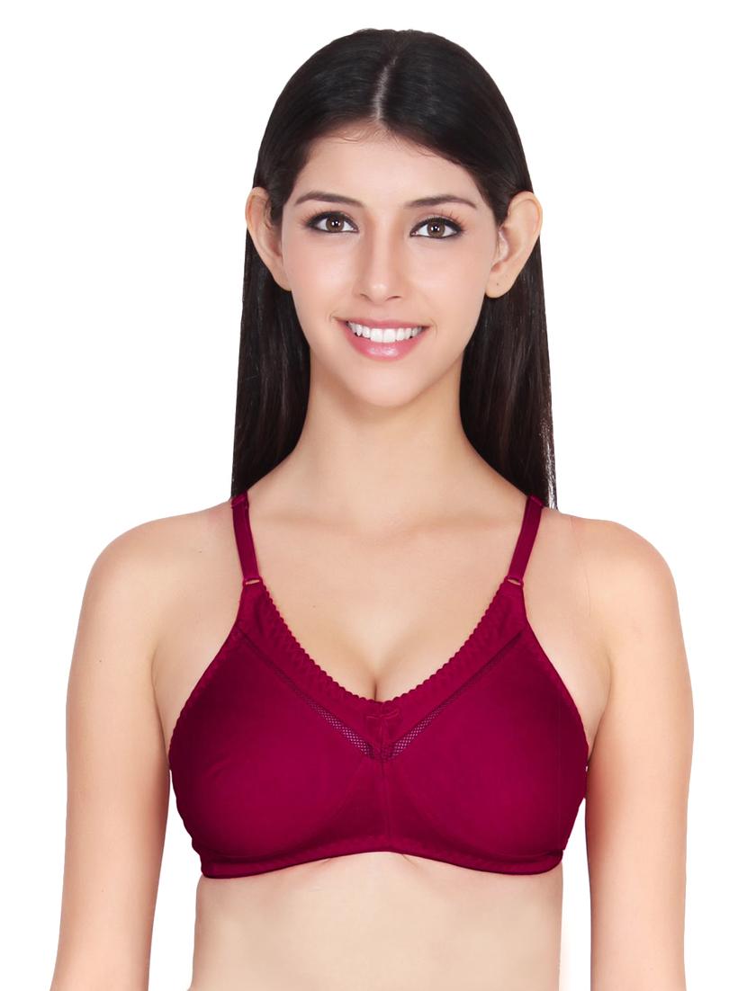 set of 3 maroon solid bras - 14901432 - Zoom Image - 2