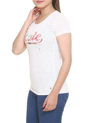 White printed tee - 14902309 - Standard Image - 2