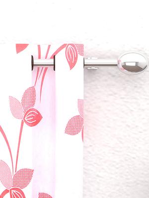 White Floral 2 pc Door curtain - 14902346 - Standard Image - 2