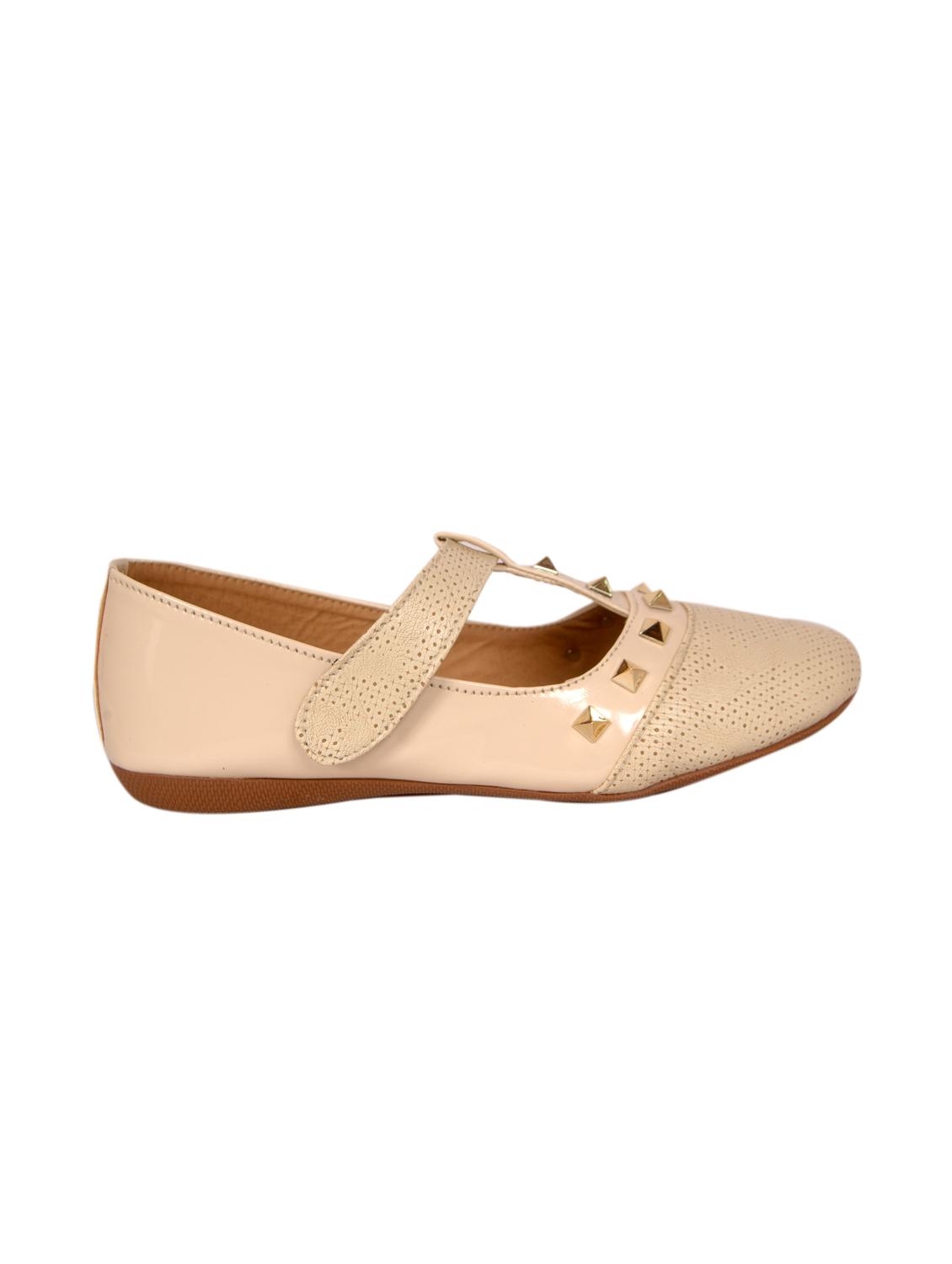 beige faux leather slip on ballerina - 14902400 - Zoom Image - 2