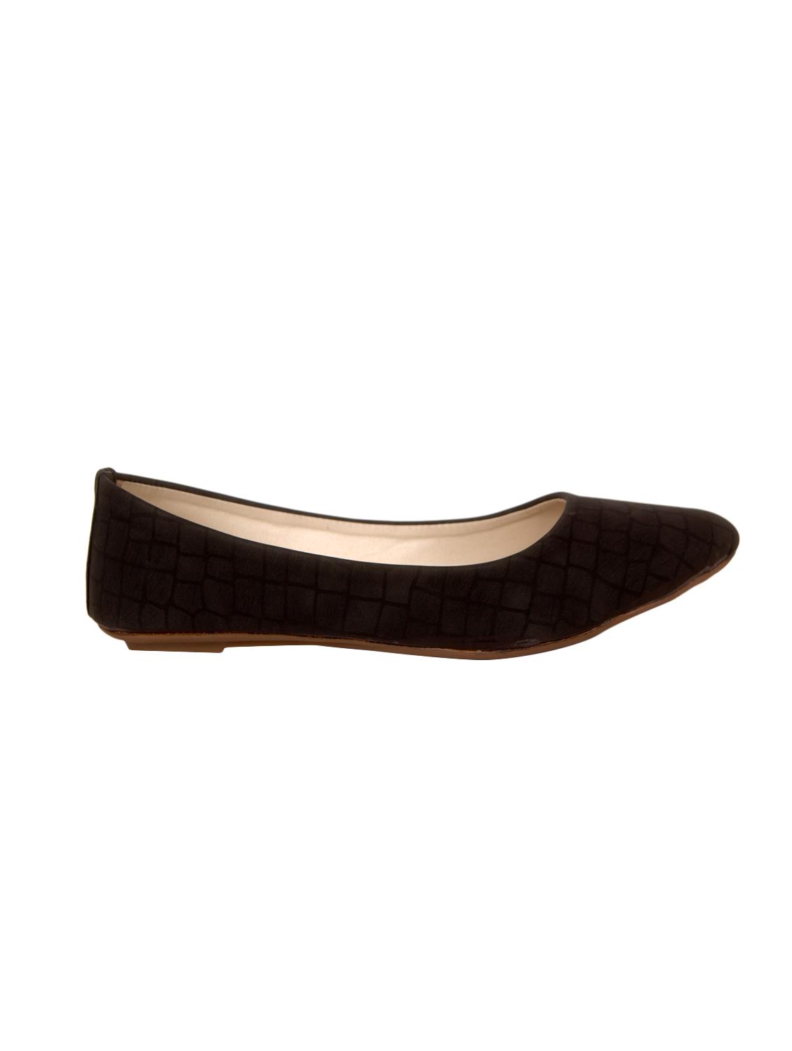 black faux leather slip on ballerina - 14902410 - Zoom Image - 2