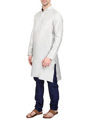 grey silk blend ethnic wear set - 14902489 - Standard Image - 2