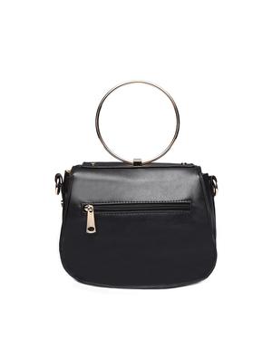 black leatherette regular sling bag - 14902968 - Standard Image - 2