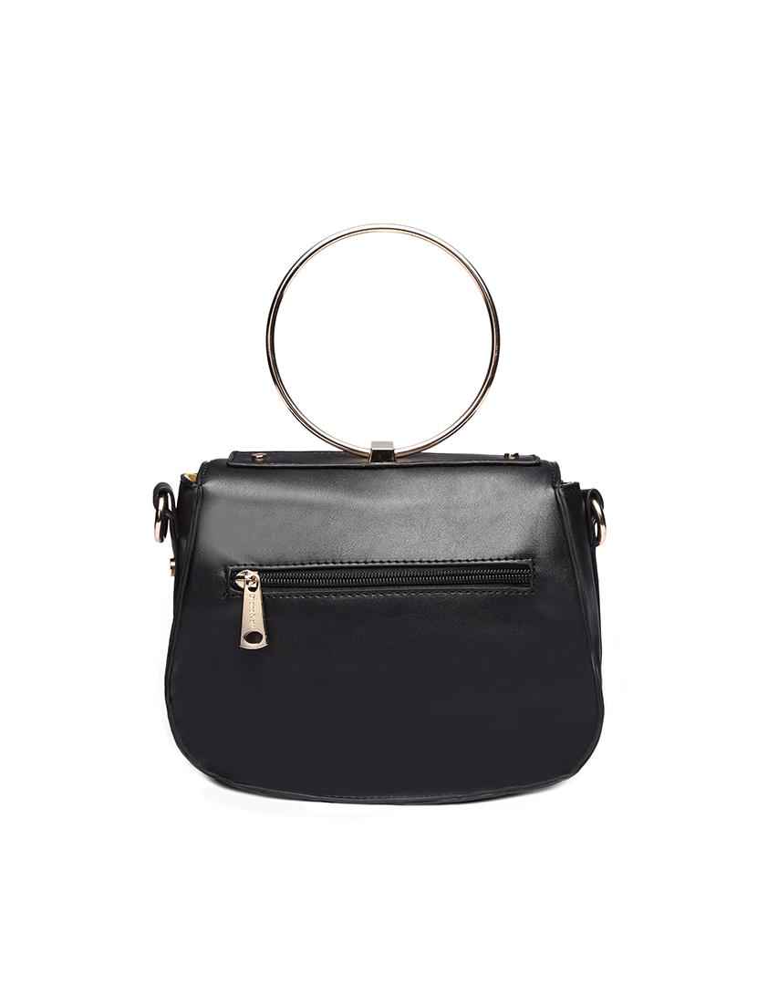 black leatherette regular sling bag - 14902968 - Zoom Image - 2