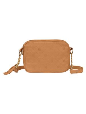 tan leatherette regular sling bag - 14903031 - Standard Image - 2