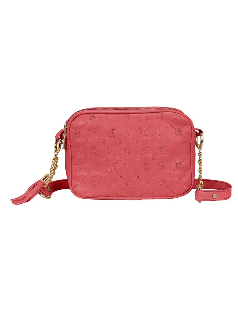 pink leatherette regular sling bag - 14903032 - Zoom Image - 2
