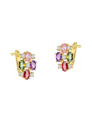 multi colored brass pendants and earrings - 14903142 - Standard Image - 2