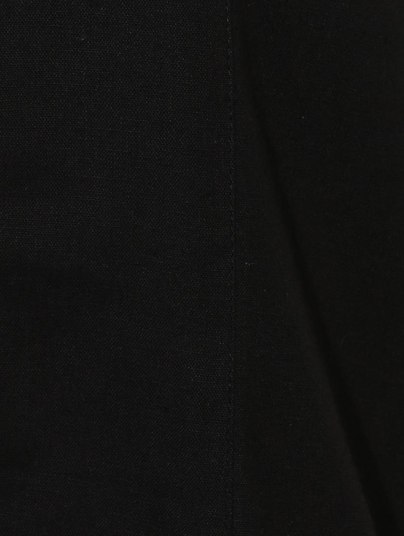 Indian Dobby black cotton a-line kurta - 14903229 - Zoom Image - 5