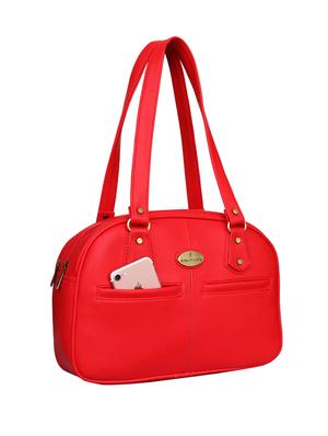 red leatherette regular handbag - 14903444 - Standard Image - 5