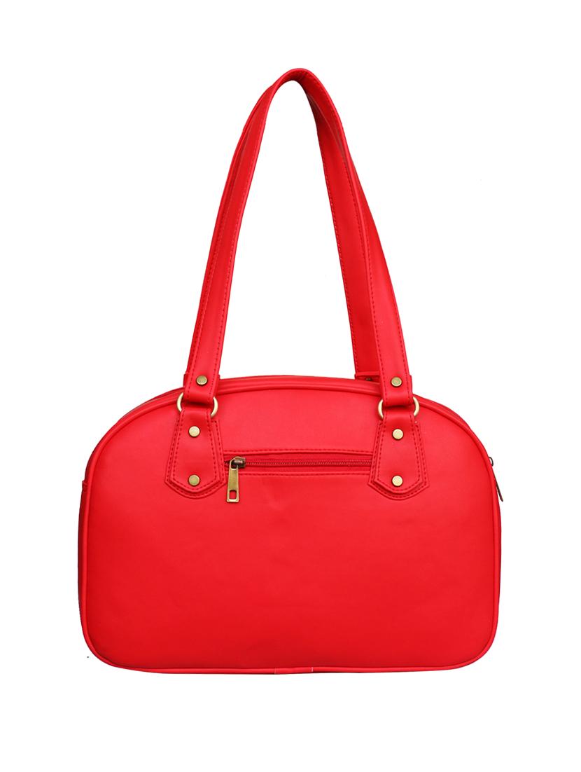 red leatherette regular handbag - 14903444 - Zoom Image - 2