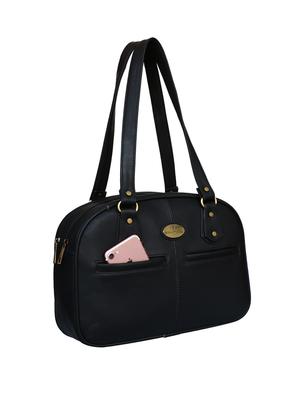 black leatherette regular handbag - 14903449 - Standard Image - 5