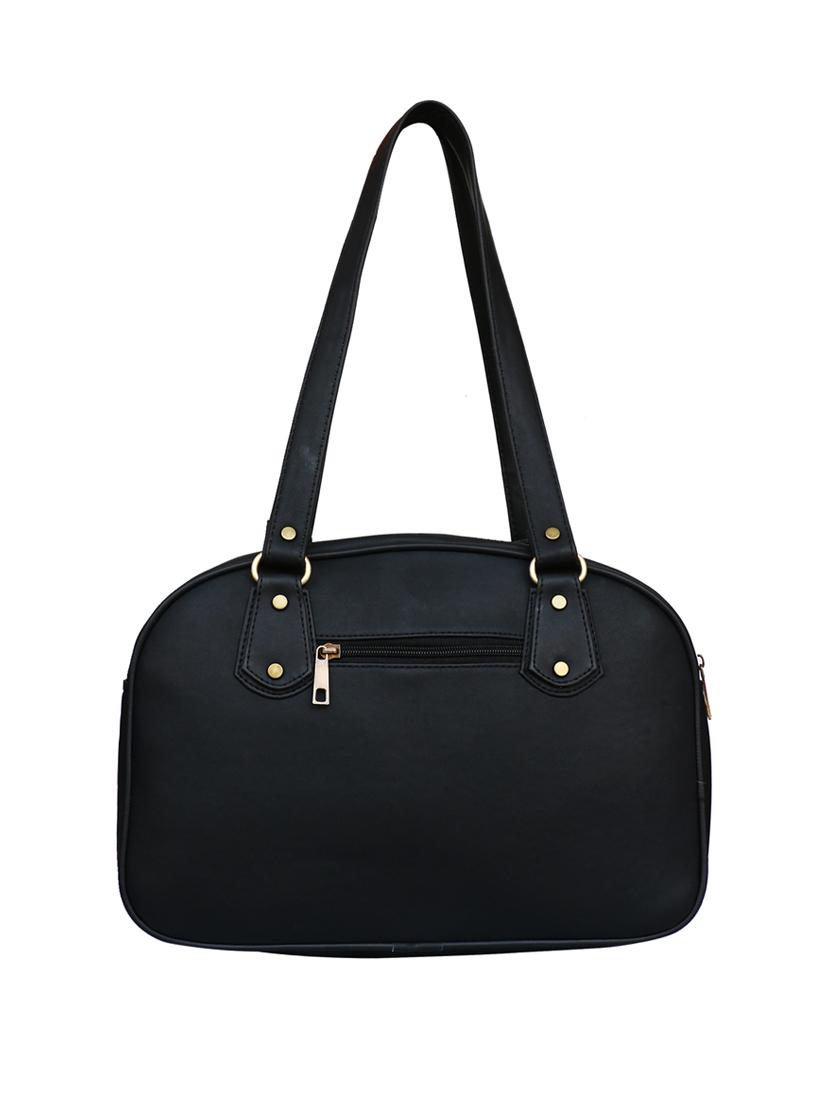 black leatherette regular handbag - 14903449 - Zoom Image - 2