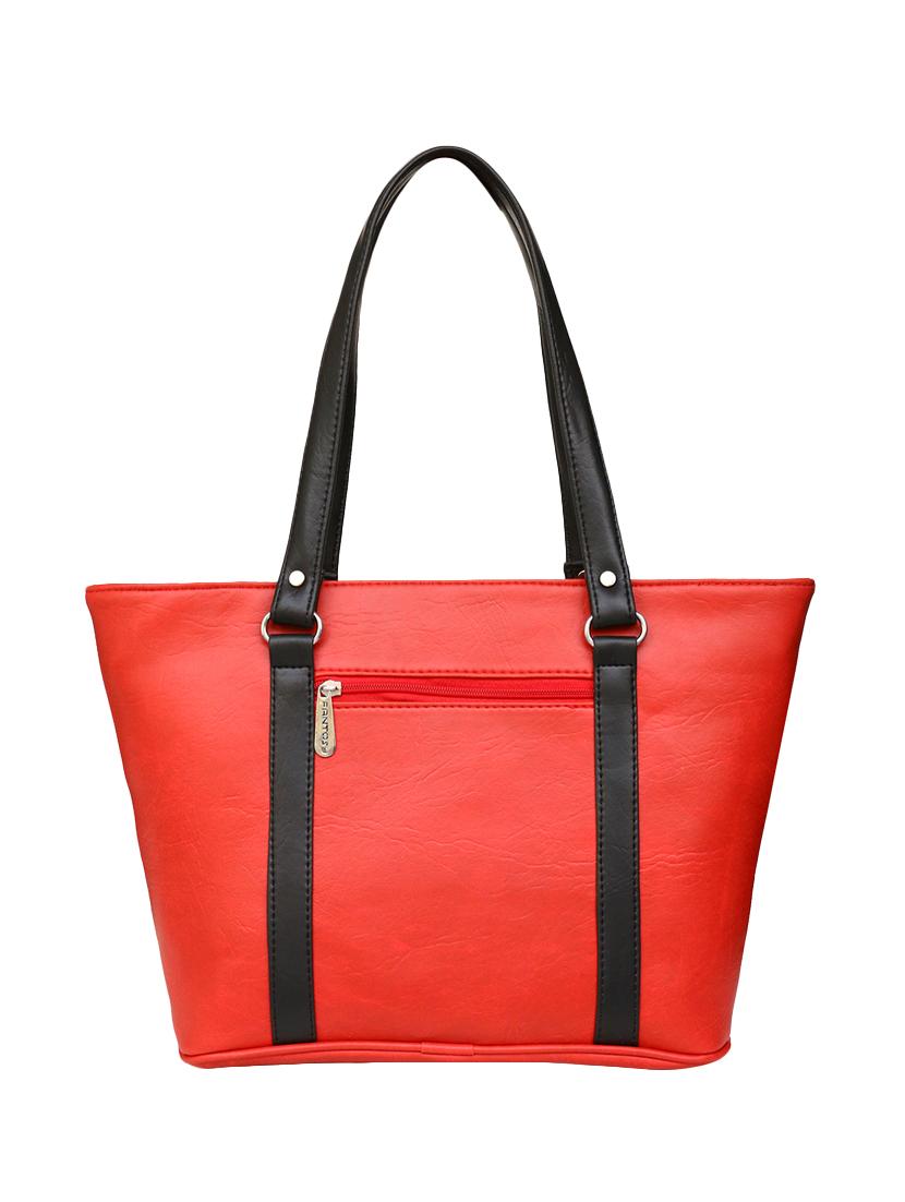 red leatherette regular handbag - 14903480 - Zoom Image - 2