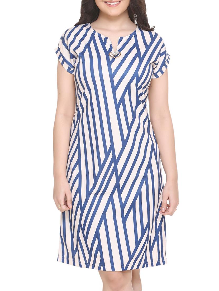 blue printed shift dress - 14903637 - Zoom Image - 2
